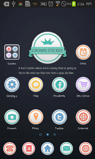 CrownSticker go launcher theme