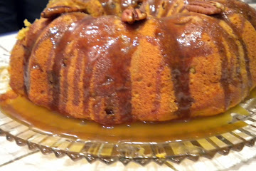 Sweet Potato Buttermilk Bundt Cake with Brown Sugar Bourbon Glaze