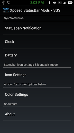 Xposed StatusBar Mods - SGS