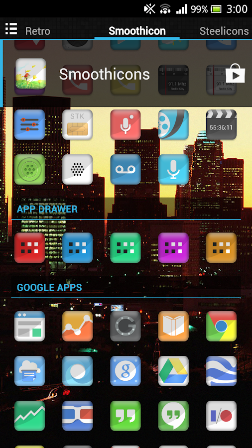 Smoothicons Apex Nova Holo Adw - screenshot