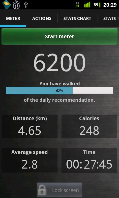 Android application Walk Tracker screenshort