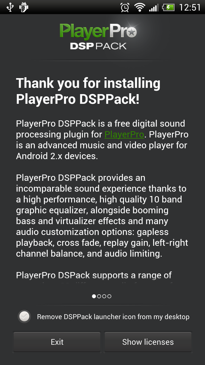 PlayerPro DSP pack Screen 1