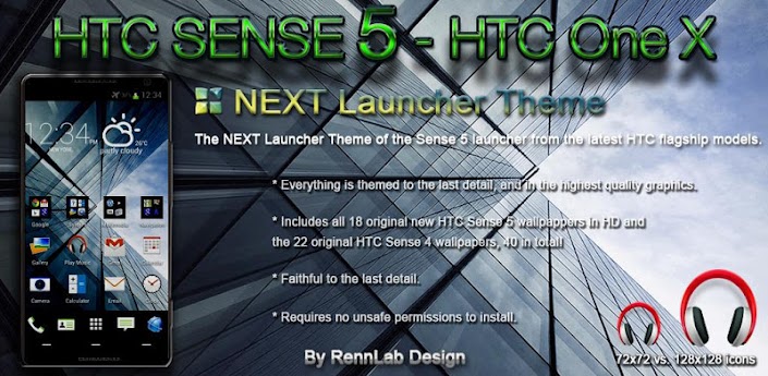 Next Launcher HTC Sense5 Theme