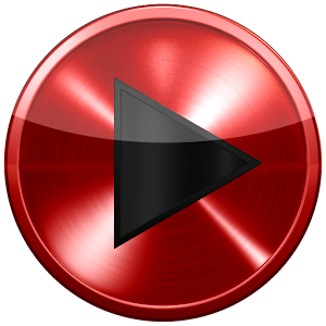 Poweramp skin red metal logo