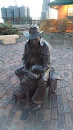 Cowboy-Dog Bronze Statue