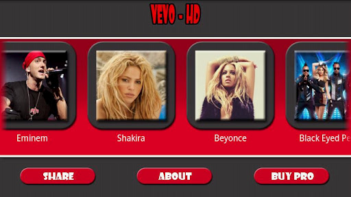 VEVO HD Pro Android app Screenshot 3