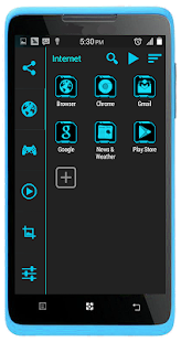 Download SL Carbon Cyan Theme APK for PC