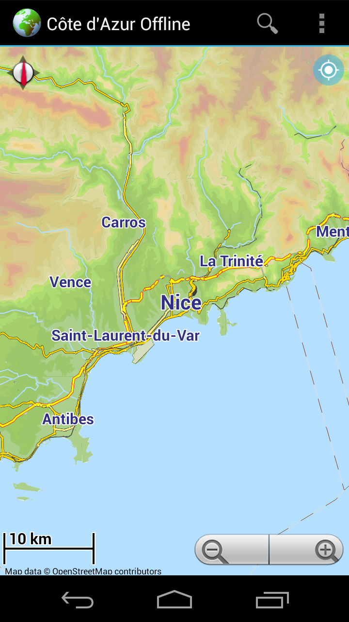 Offline Map Côte dAzur France Screen 1