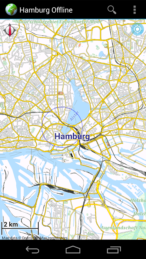 Android application Offline Map Hamburg screenshort