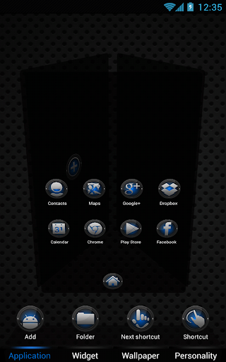 【免費個人化App】Next Launcher Black Blue Theme-APP點子