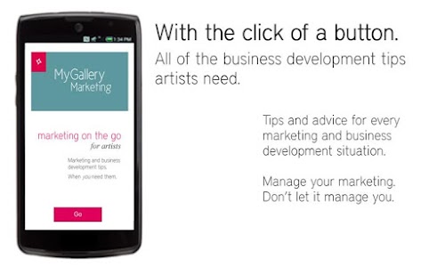 Android application MyGalleryMarketing for artists screenshort