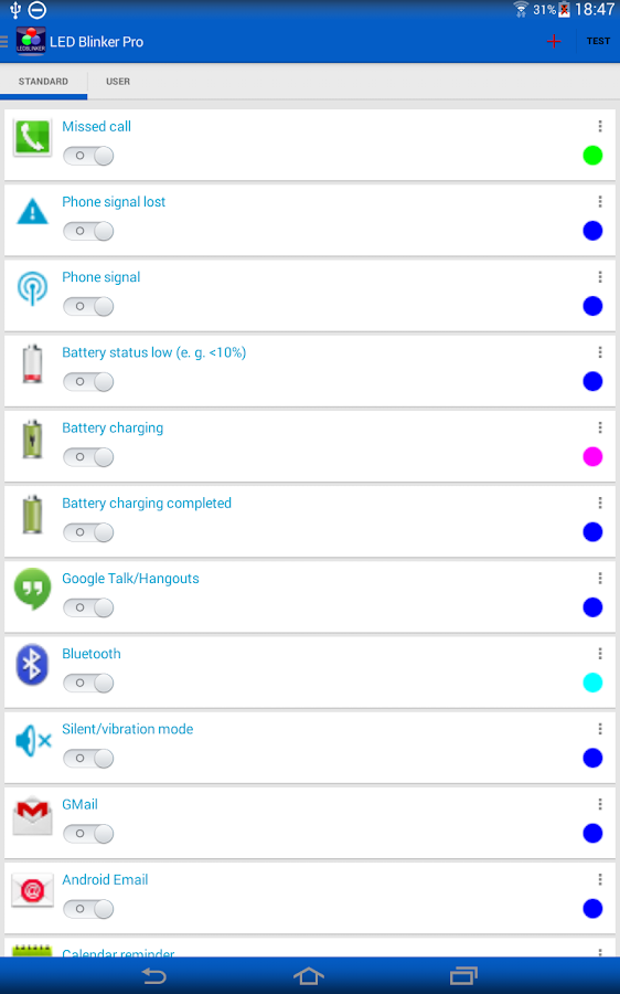   LED Blinker Notifications- หน้าจอ 