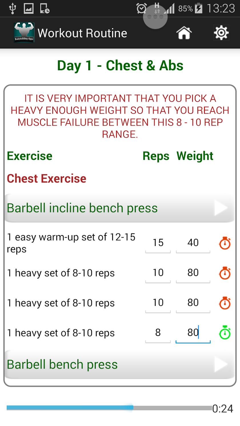 8 Week Muscle Building Trainer Screen 3
