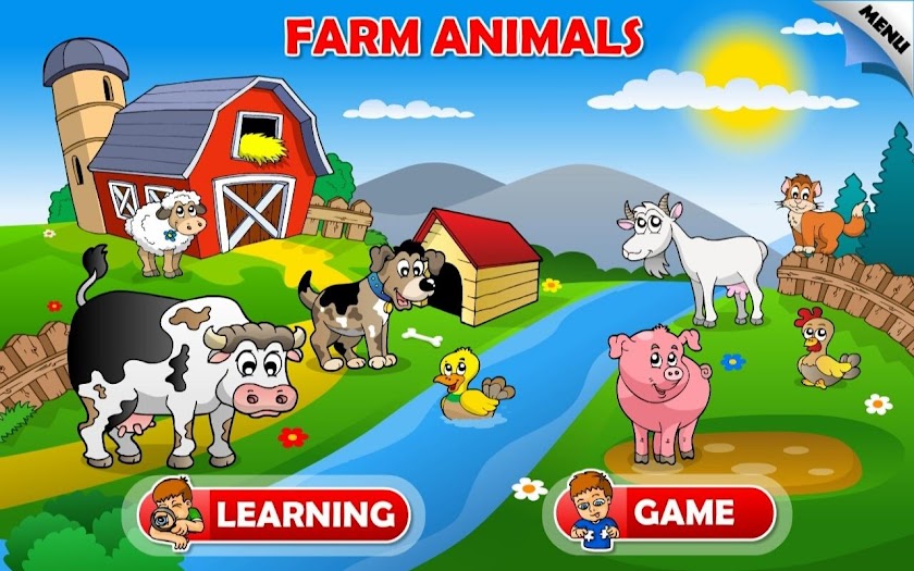 Zoo and Farm Animals for Kids Screen 1