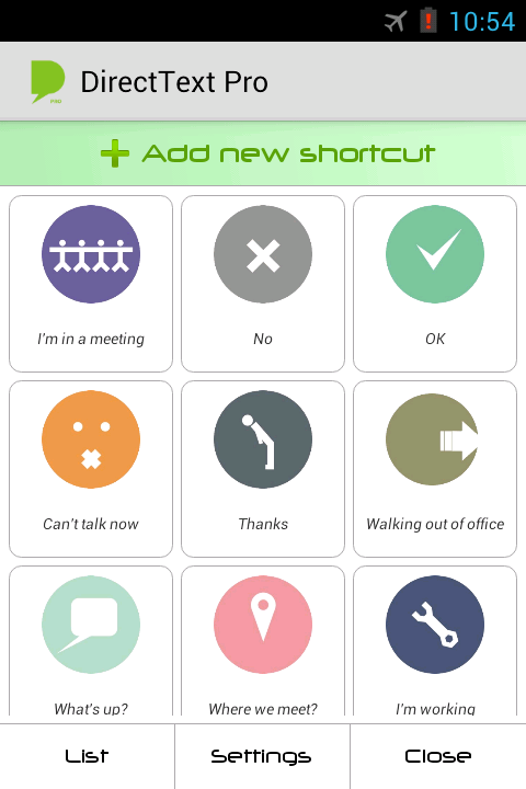 DirectText Pro Screen 1