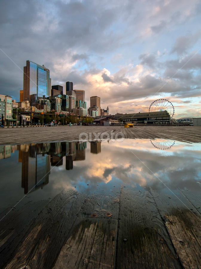 by Larry Rogers - City,  Street & Park Skylines