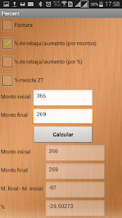 Calculadora de porcentaje - náhled