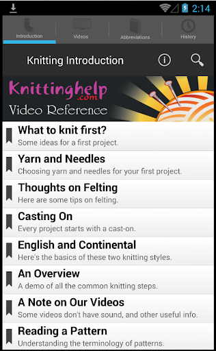 KnittingHelp Video Reference