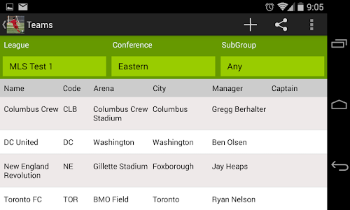 Android application ee Soccer Score Keeper screenshort