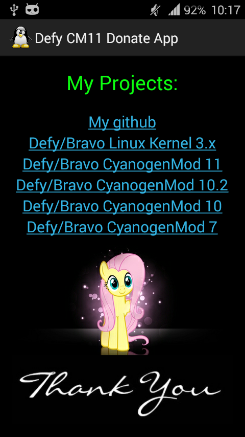Donate for Defy CM11+ Screen 3