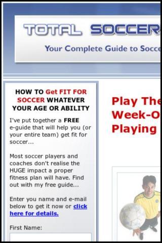 Soccer Fitness Free Ebook