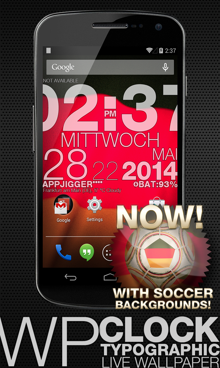 Android application wp clock donation screenshort