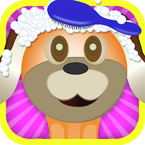 Cute Dog Caring 3 logo
