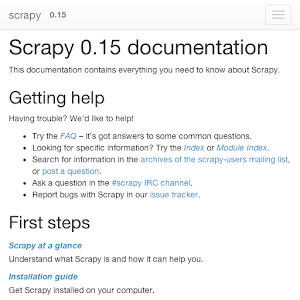 python scrapy doc 0.0.1