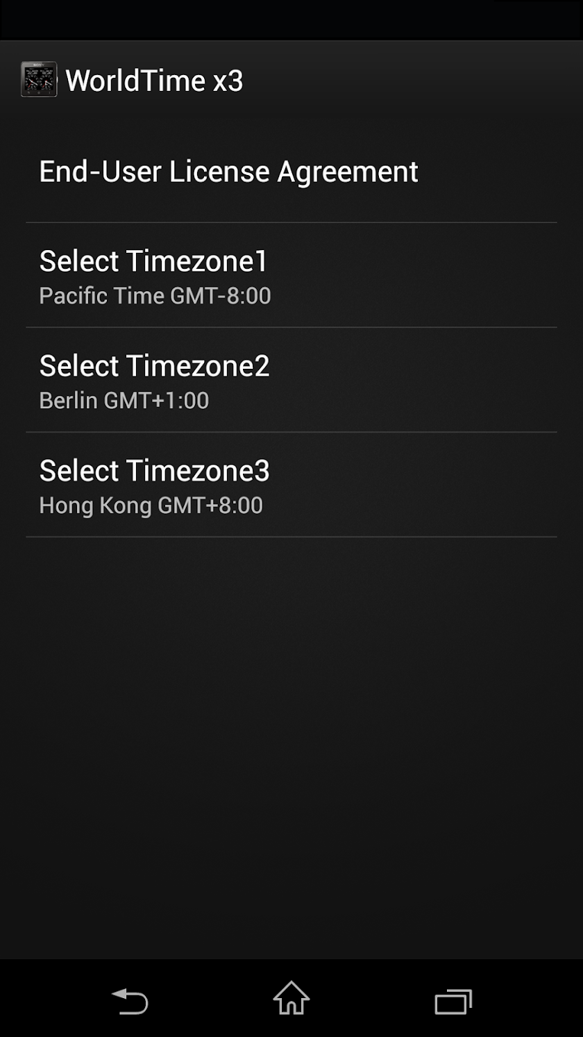World Time x3 for SmartWatch2 Screen 2