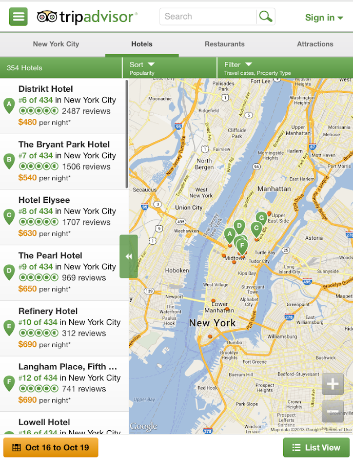 TripAdvisor Hotels Flights - screenshot