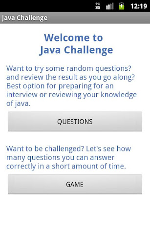 Java Challenge