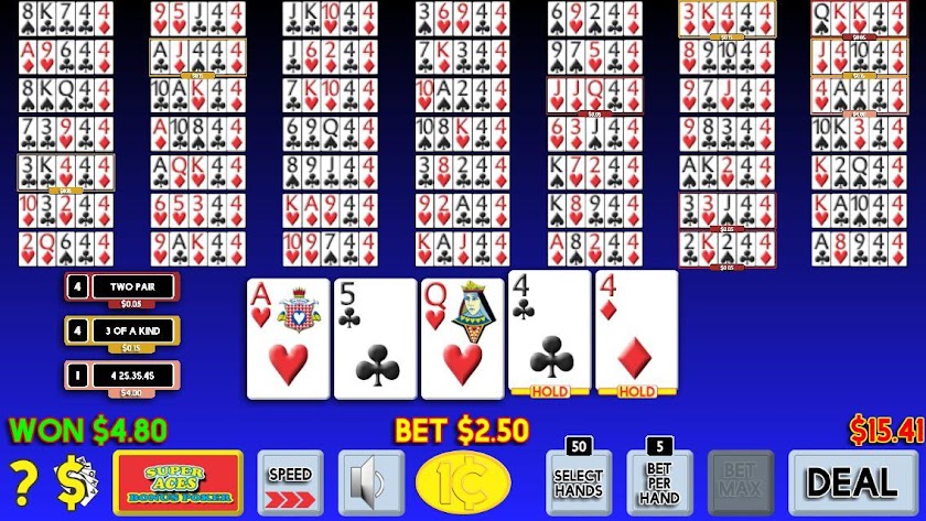 21st Century Video Poker Screen 1