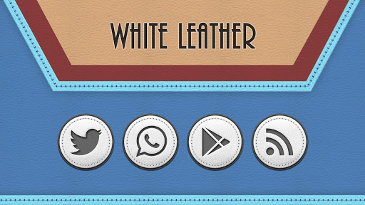 【免費個人化App】White Leather TSF Shell Theme-APP點子