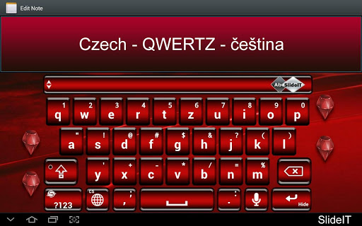 SlideIT Czech QWERTZ Pack