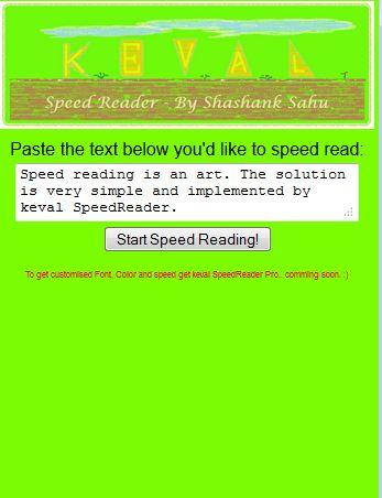 Speed Reader