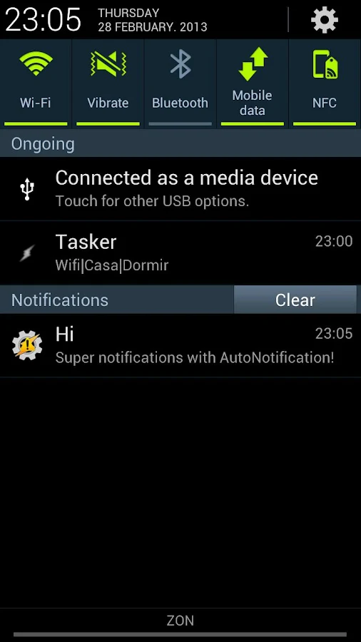 AutoNotification - screenshot