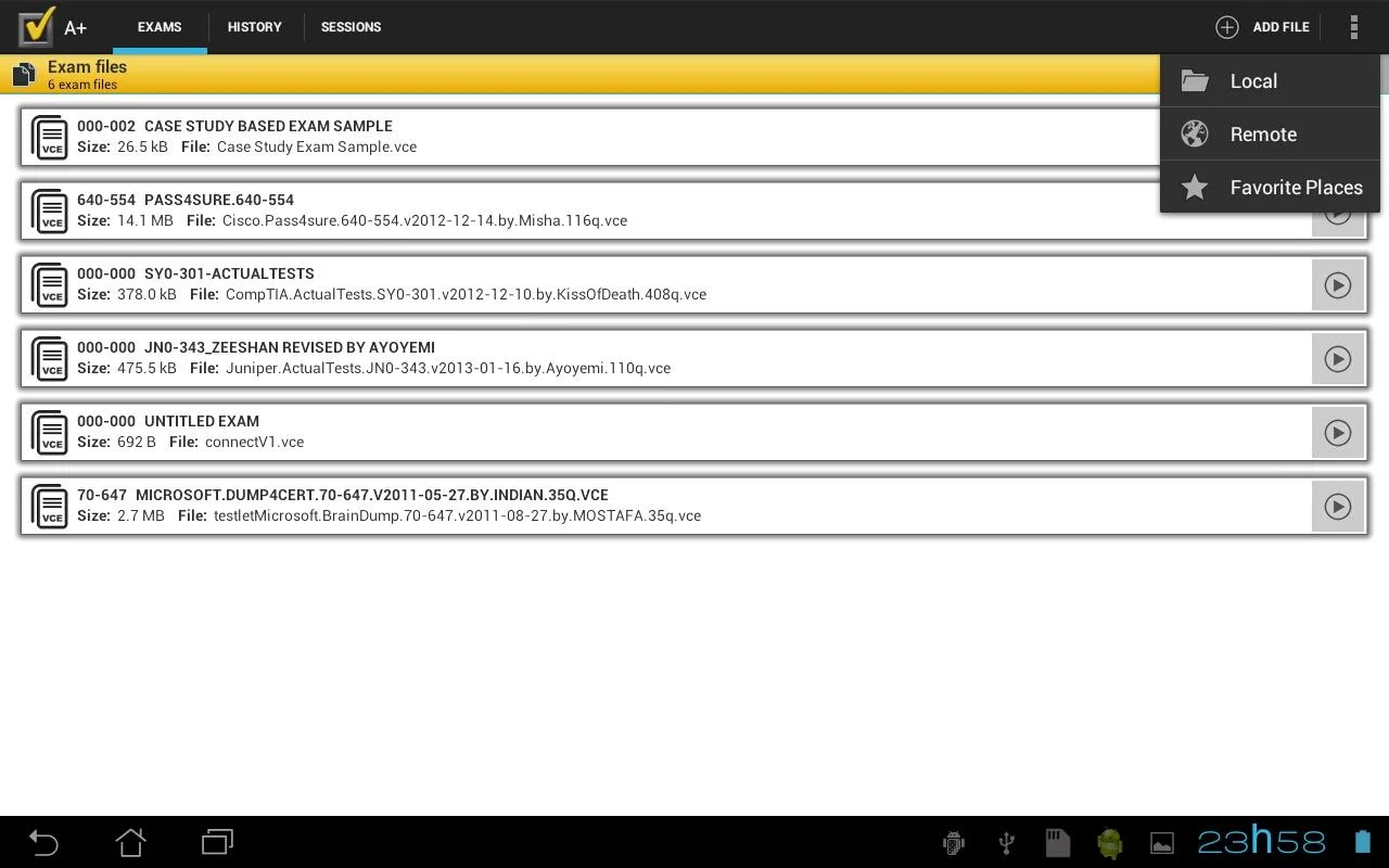 A+ VCE Player - screenshot