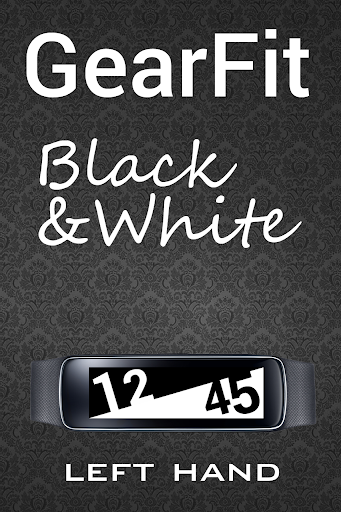 Gear Fit Black White Clock