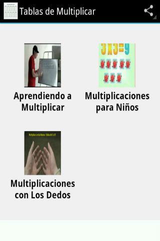 Tablas de Multiplicar