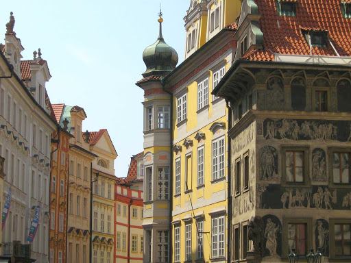 Buildings in Prague, the Czech Republic.
