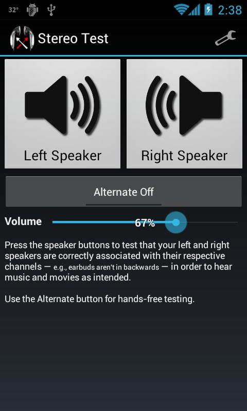 Stereo Test — приложение на Android