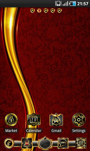 Luxury Gold theme GO Launcher v1.1