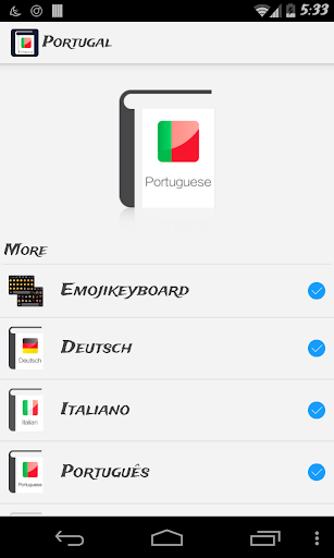 Portugal Keyboard Dictionary