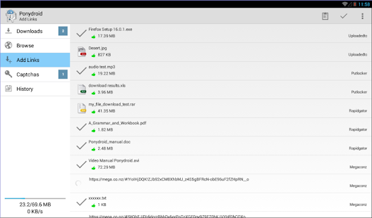 Ponydroid Download Manager - screenshot thumbnail