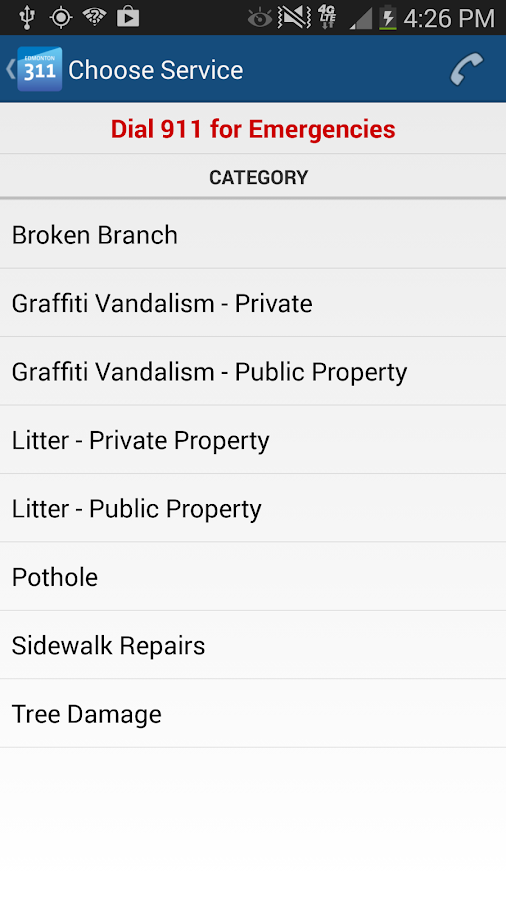    Edmonton 311- screenshot  