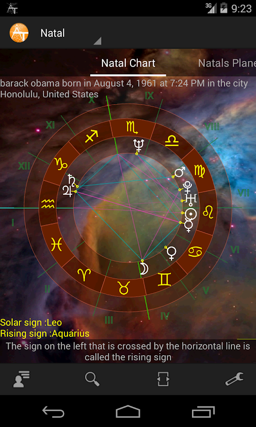 Android application AstroTab screenshort