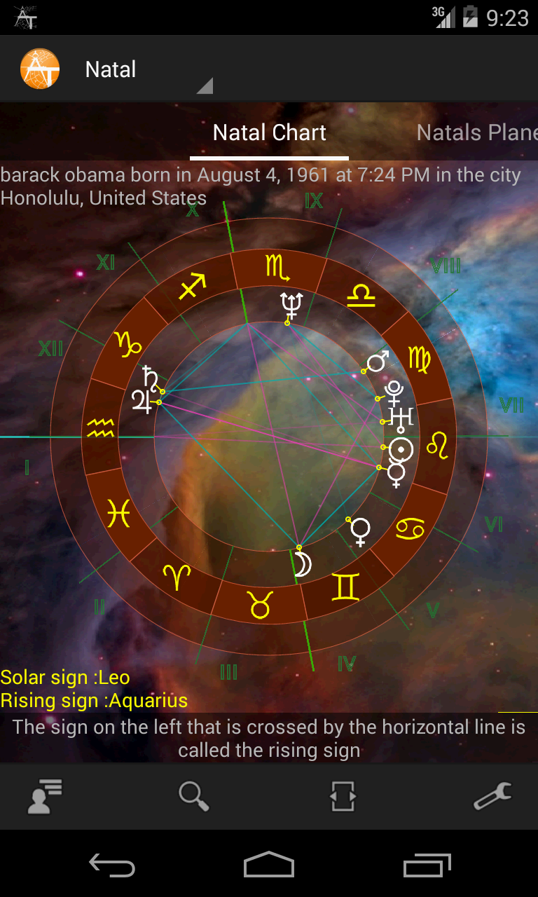AstroTab Screen 1