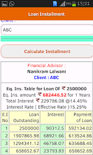 Equated Instalment Calculator Screenshots 3