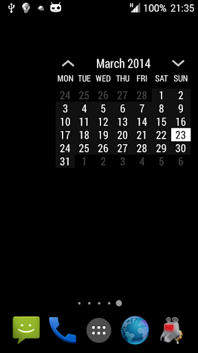 Month Calendar Widget