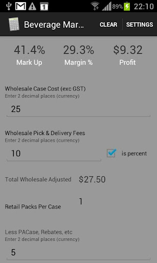 Beverage Margin Calculator